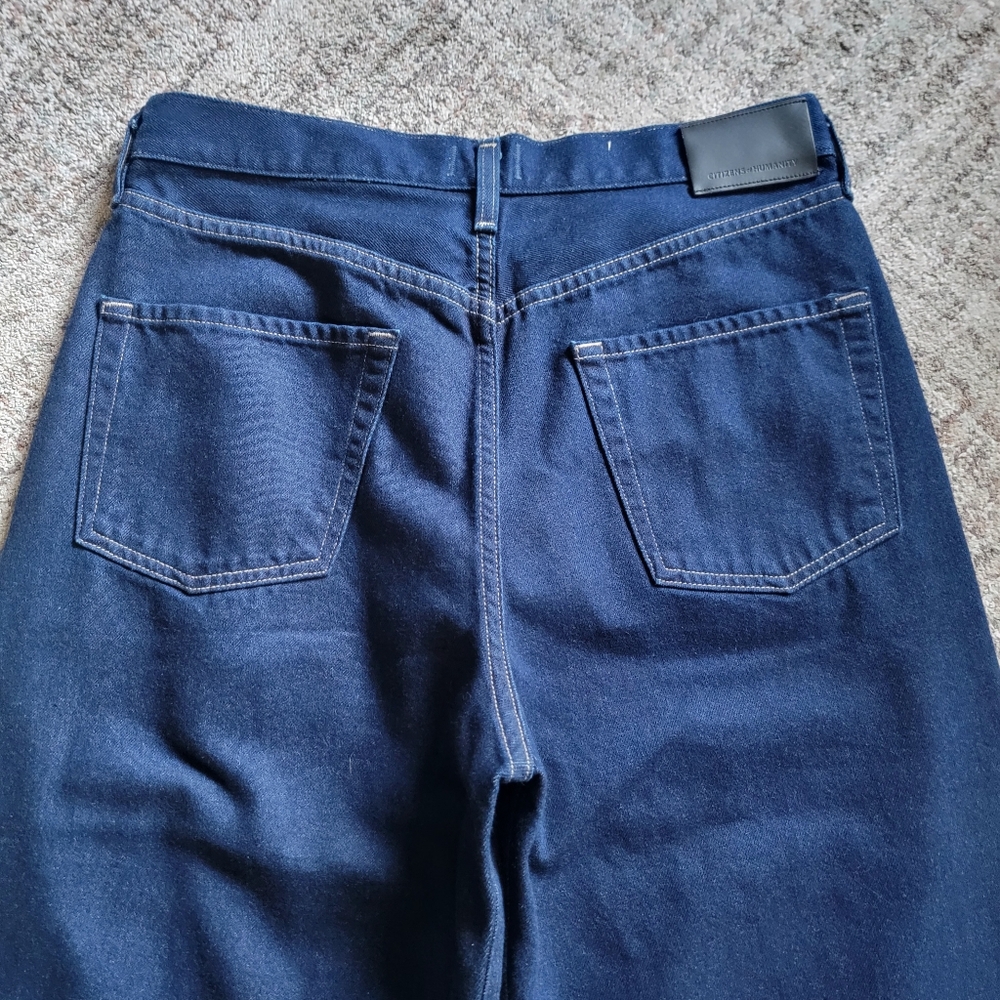 New Citizens of Humanity Petra Pleated Denim Trousers Wide Leg Jeans Size 28 - Picture 10 of 16